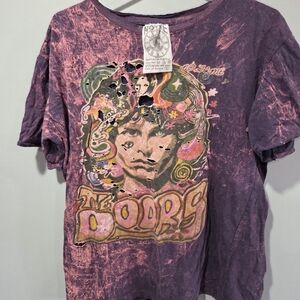 Distressed Trashed No Time Large The Doors Shirt Holes Etc